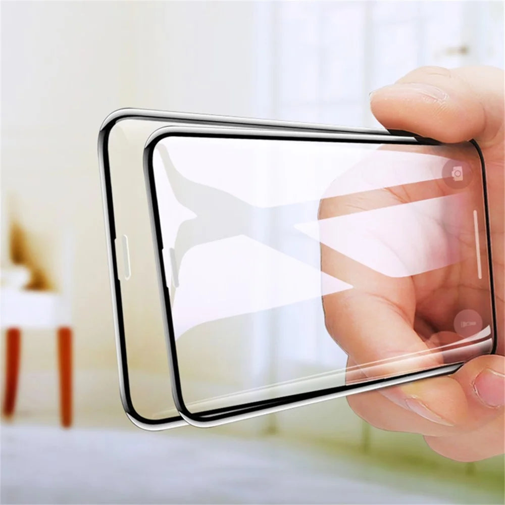 AMORUS 3D Curved Tempered Glass Full Screen Protector for iPhone (2019) 6.1 inch / XR 6.1 inch - Black - 5