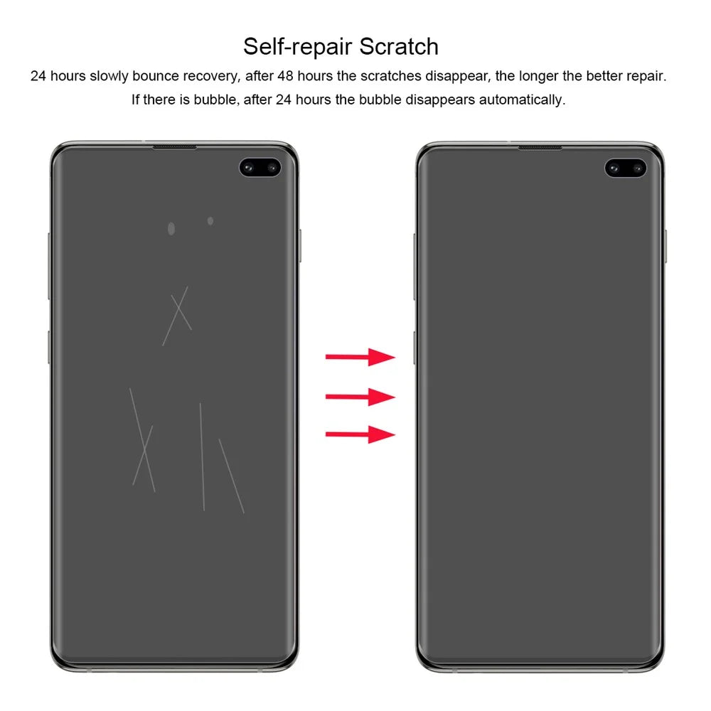 HAT PRINCE Hydrogel Film 3D Full Size Soft Screen Protector Film for Samsung Galaxy S10 Plus (Fingerprint Unlock) - 3