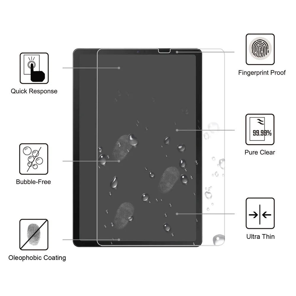0.25mm 9H Full Size Tempered Glass Screen Cover Film for Samsung Galaxy Tab S5e - 2