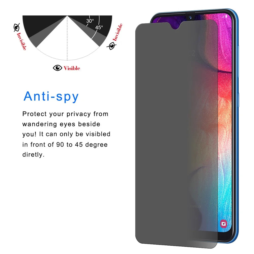 HAT PRINCE for Samsung Galaxy A50/A50s/A30s / A30 0.26mm 9H 2.5D Privacy Protection Tempered Glass Protector - 3