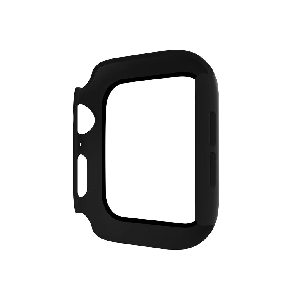 HAT PRINCE For Apple Watch Series SE3 / SE2 / SE1 / 6 / 5 / 4 40mm PC Frame + Tempered Glass Protector Watch Case - Black - 4