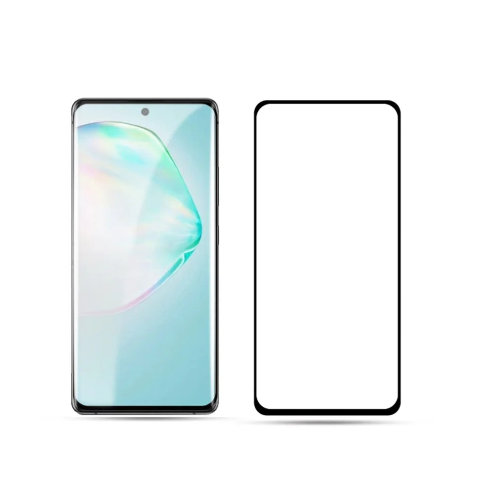 AMORUS Full Glue Full Cover Silk Printing Protective Tempered Glass Screen Film for Samsung Galaxy A91 / S10 Lite - Black - 2