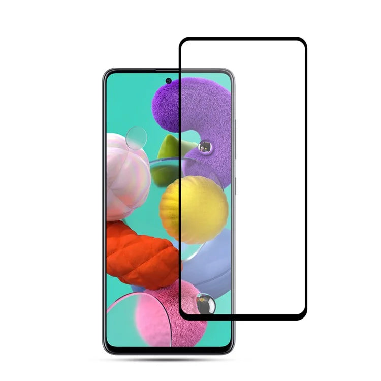 MOCOLO for Samsung Galaxy A51 SM-A515 3D Curved Side Glue Tempered Glass Full Screen Protector Film - Black - 1