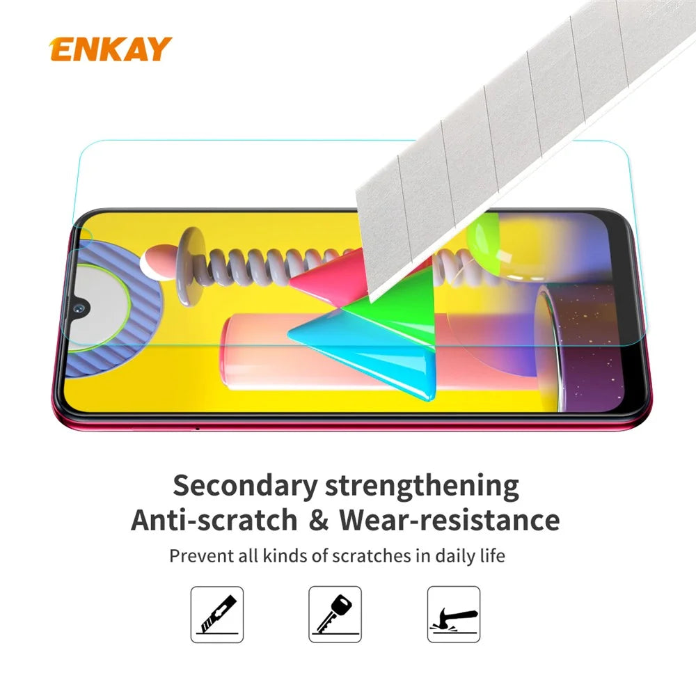 ENKAY HAT PRINCE 0.26mm 9H 2.5D Tempered Glass Screen Protector for Samsung Galaxy M31 / Galaxy M21 - 5