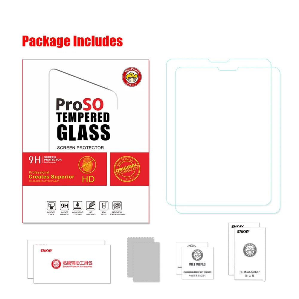 ENKAY 2Pcs / Set 0.33mm 9H 2.5D Arc Edge Tempered Glass Screen Protector for iPad Air (2020) / Air (2022) / Pro 11-inch (2021)(2020)(2022) - 6