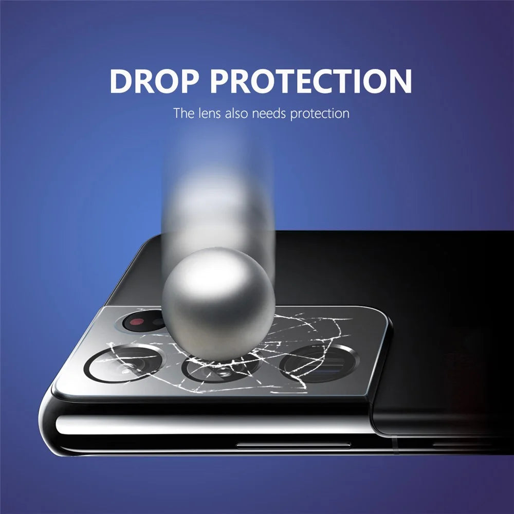 HAT PRINCE HD Camera Lens Film for Samsung Galaxy S21 Ultra 5G 0.2mm 9H 2.15D Arc Edge Tempered Glass Protector - 3