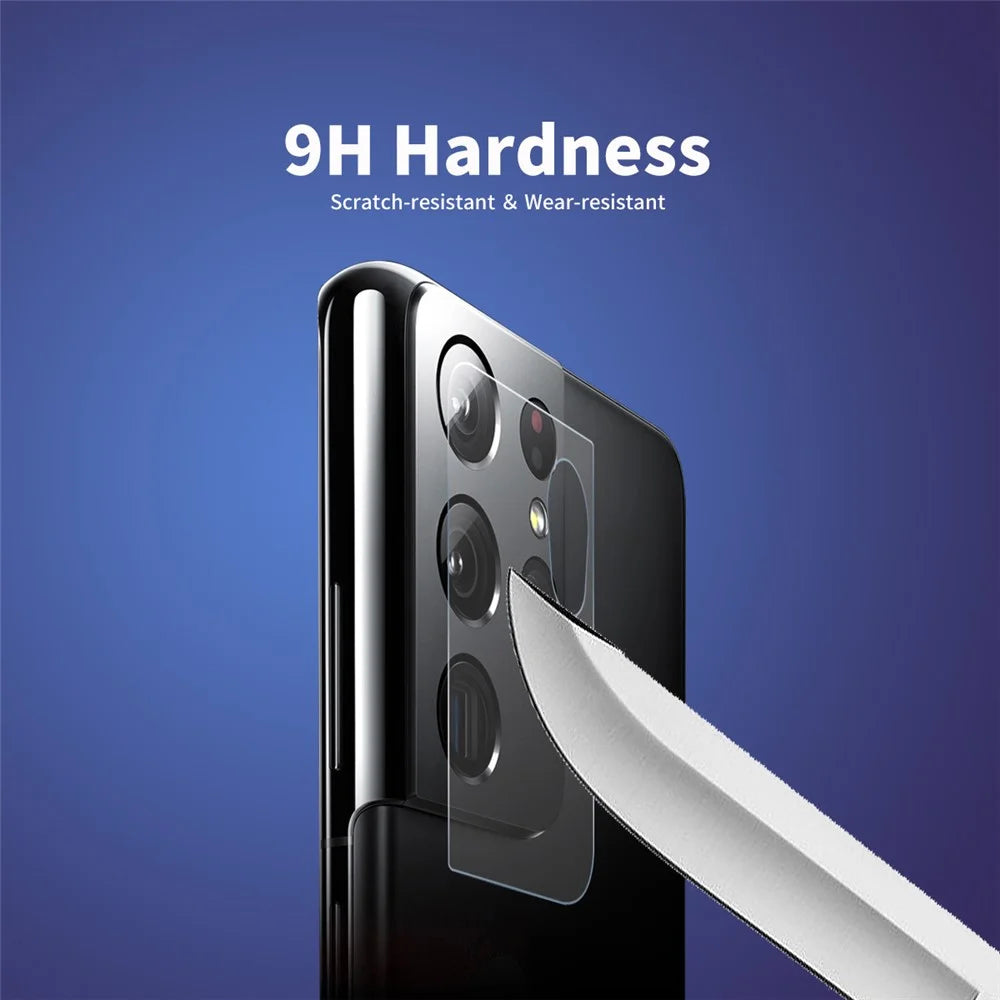 HAT PRINCE HD Camera Lens Film for Samsung Galaxy S21 Ultra 5G 0.2mm 9H 2.15D Arc Edge Tempered Glass Protector - 4