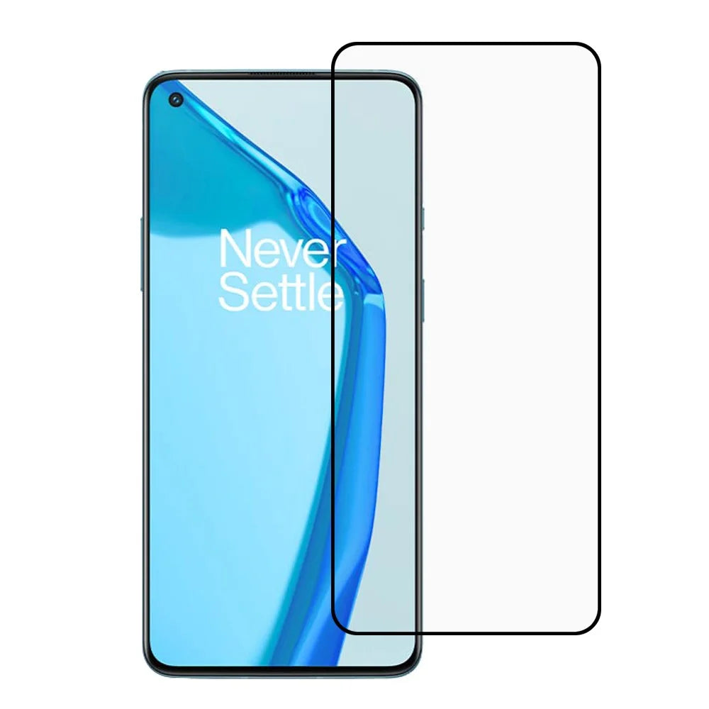 Full Size Coverage Full Glue Silk Print Tempered Glass Screen Protector for OnePlus 9R / 8T - 1