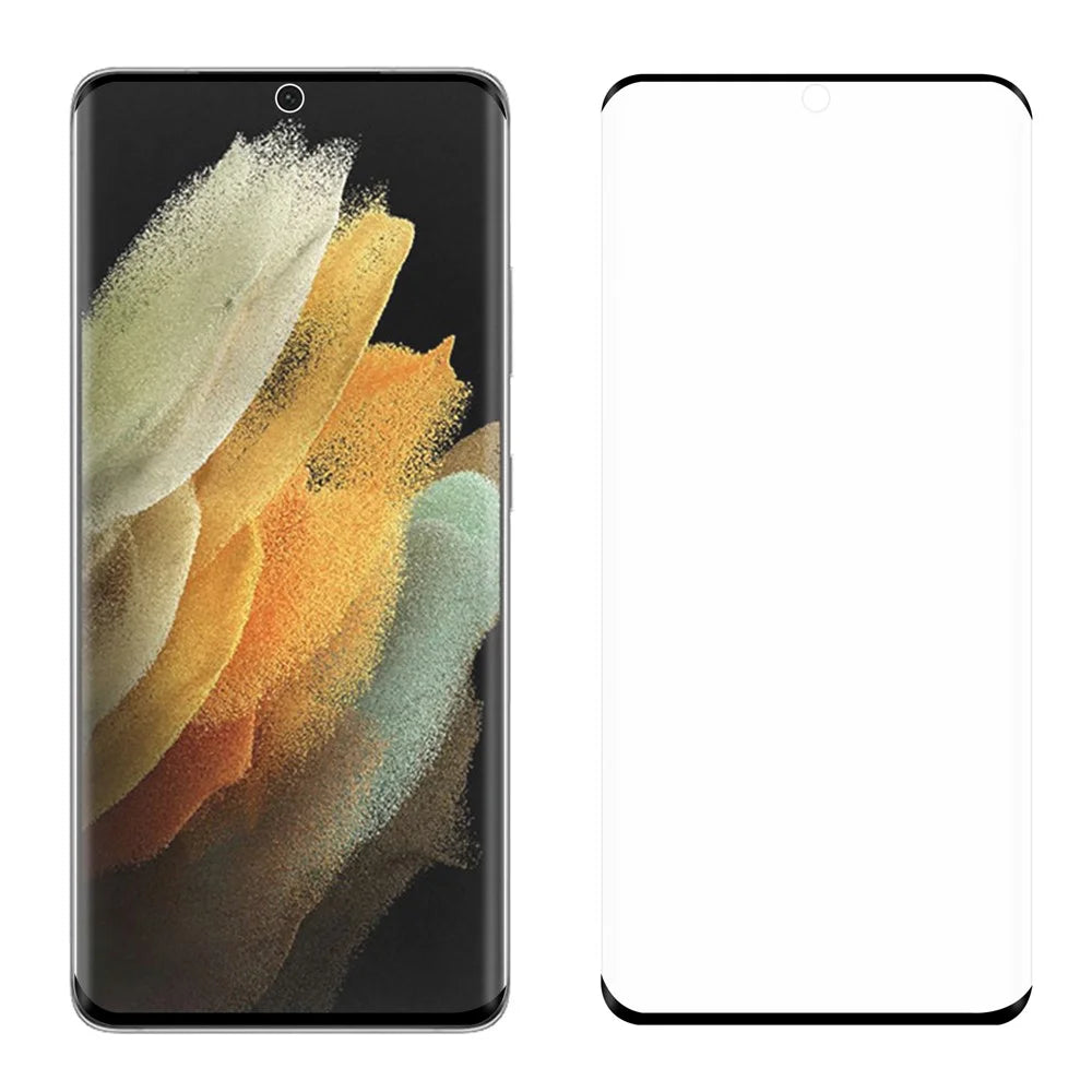 Anti-Fingerprint Ultra Clear 3D Tempered Glass Full Screen Protector Film for Samsung Galaxy S21 Ultra 5G - 1
