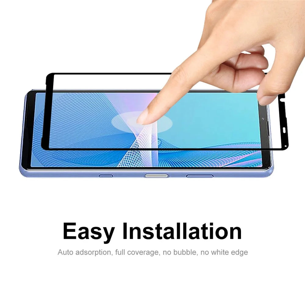 2pcs/Set HAT PRINCE Complete Covering 0.26mm 9H Tempered Glass Screen Protector Film for Sony Xperia 10 III 5G - 6