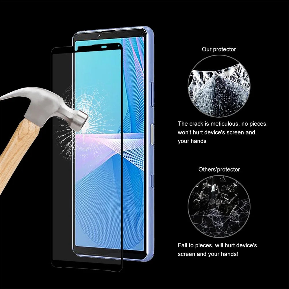 2pcs/Set HAT PRINCE Complete Covering 0.26mm 9H Tempered Glass Screen Protector Film for Sony Xperia 10 III 5G - 7