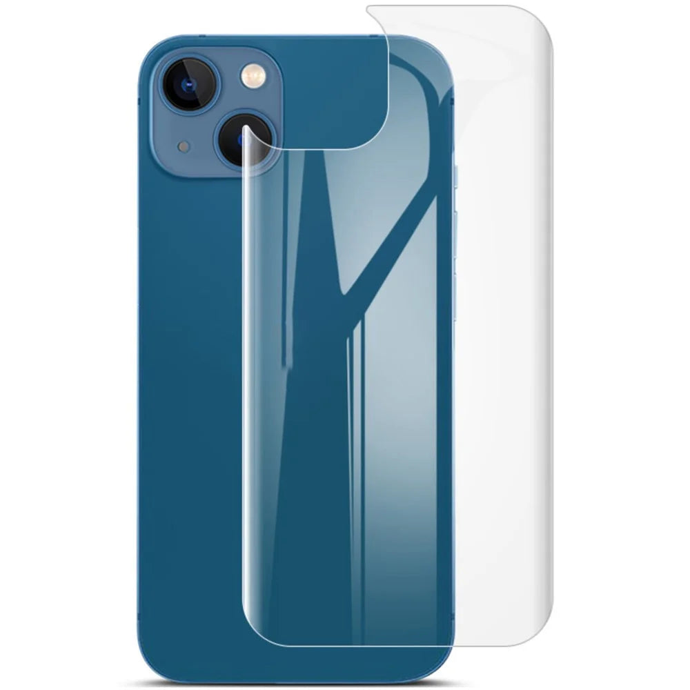 For iPhone 13 / 13 Pro / 14 IMAK 2Pcs / Set HD Transparent Hydrogel Protective Film III Full Coverage Soft TPU Back Protector - 2