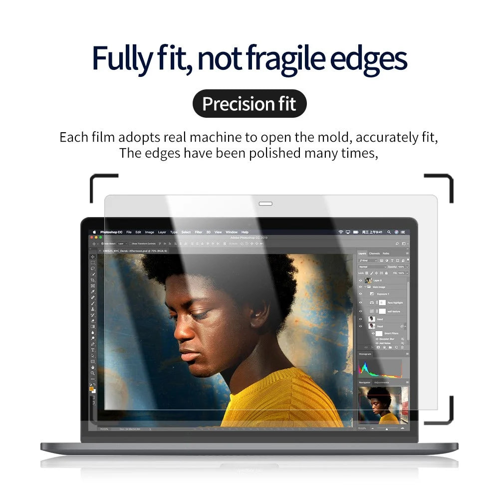 For MacBook Pro 16 inch (2019) (A2141) Explosion-proof Full Coverage Full Flue Anti-Blue-Light Tempered Glass Screen Protector - 5