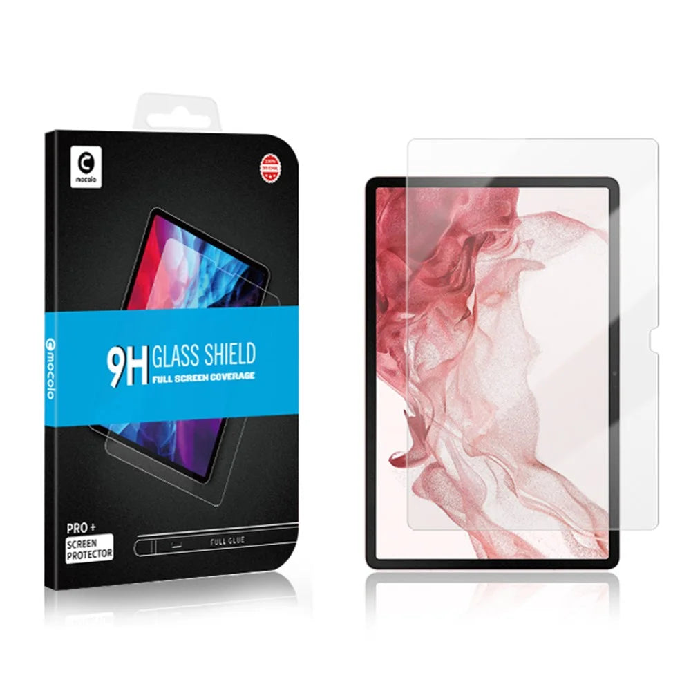 MOCOLO 2.5D Edge Protection Screen Protector for Samsung Galaxy Tab S9+ / S7+ / S8+ / S7 FE Complete Covering Full Glue HD Clear Tempered Glass Film - 6