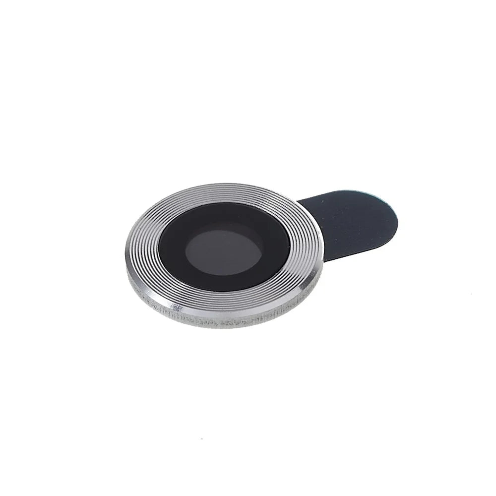 For iPhone SE (2022)/(2020) Ultra Clear Metal + Glass Phone Camera Lens Protective Film Guard - Silver - 3
