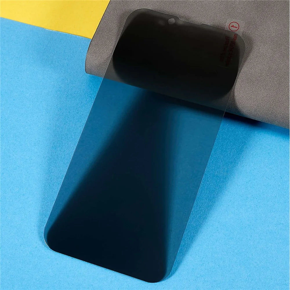 RURIHAI for iPhone 13 / 13 Pro / 14 Clear Anti-peeping Privacy Screen Protector Full Glue Anti-Fingerprint 9H Shatterproof Film - 3