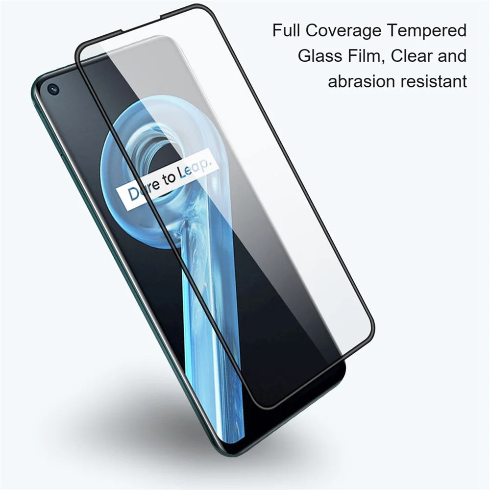 AMORUS 2Pcs/Pack for Realme C31 Ultra Clear Black Edge Silk Printing Tempered Glass Screen Protector Full Glue Secondary Strengthening Protective Film - 4