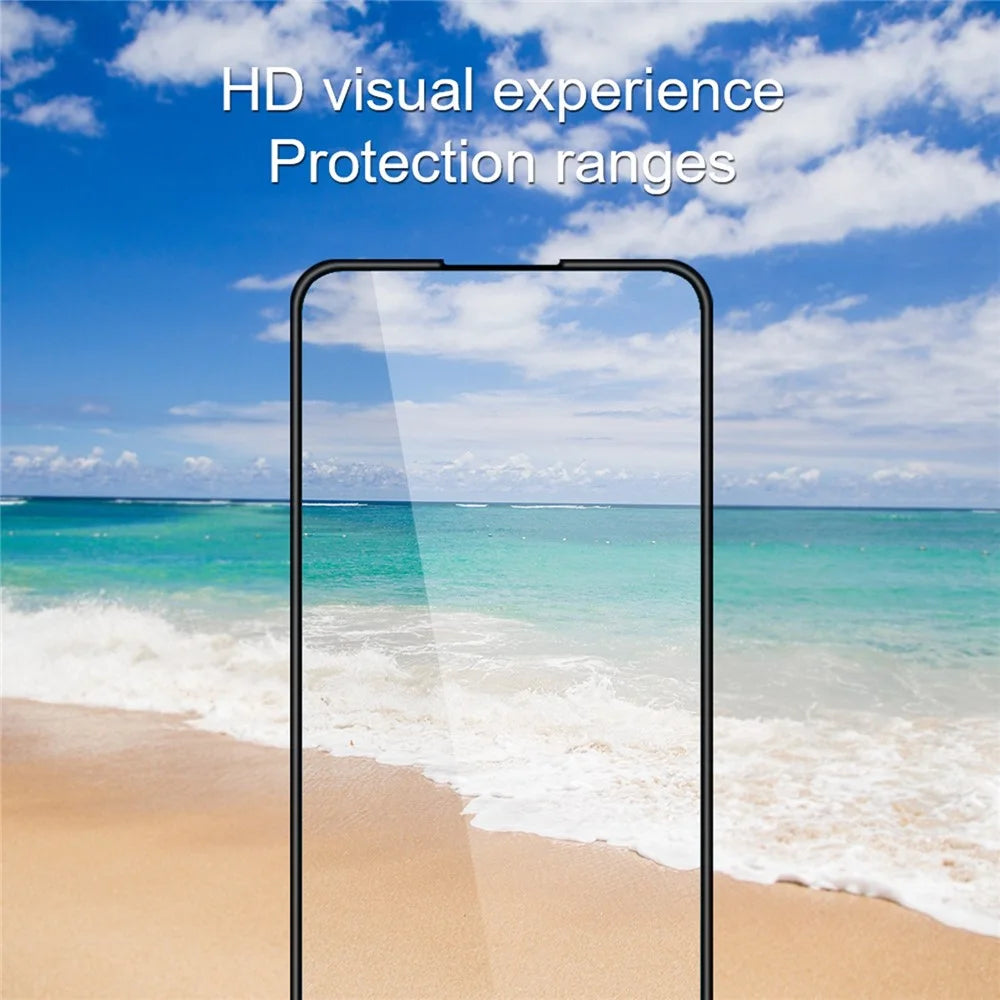AMORUS 2Pcs/Pack for Realme C31 Ultra Clear Black Edge Silk Printing Tempered Glass Screen Protector Full Glue Secondary Strengthening Protective Film - 7