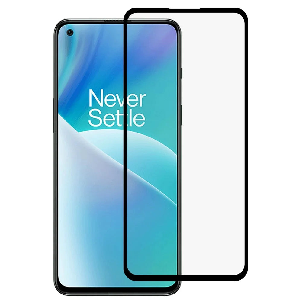 For OnePlus Nord 2T 5G Silk Printing Full Glue Full Screen Coverage Film Wear-resistant Tempered Glass Screen Protector - 1