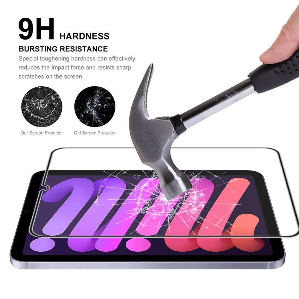 HAT PRINCE For iPad mini (2024) / mini (2021) Full Glue Full Screen Protector Anti-Drop Airbag HD Clear Tempered Glass Film - 4