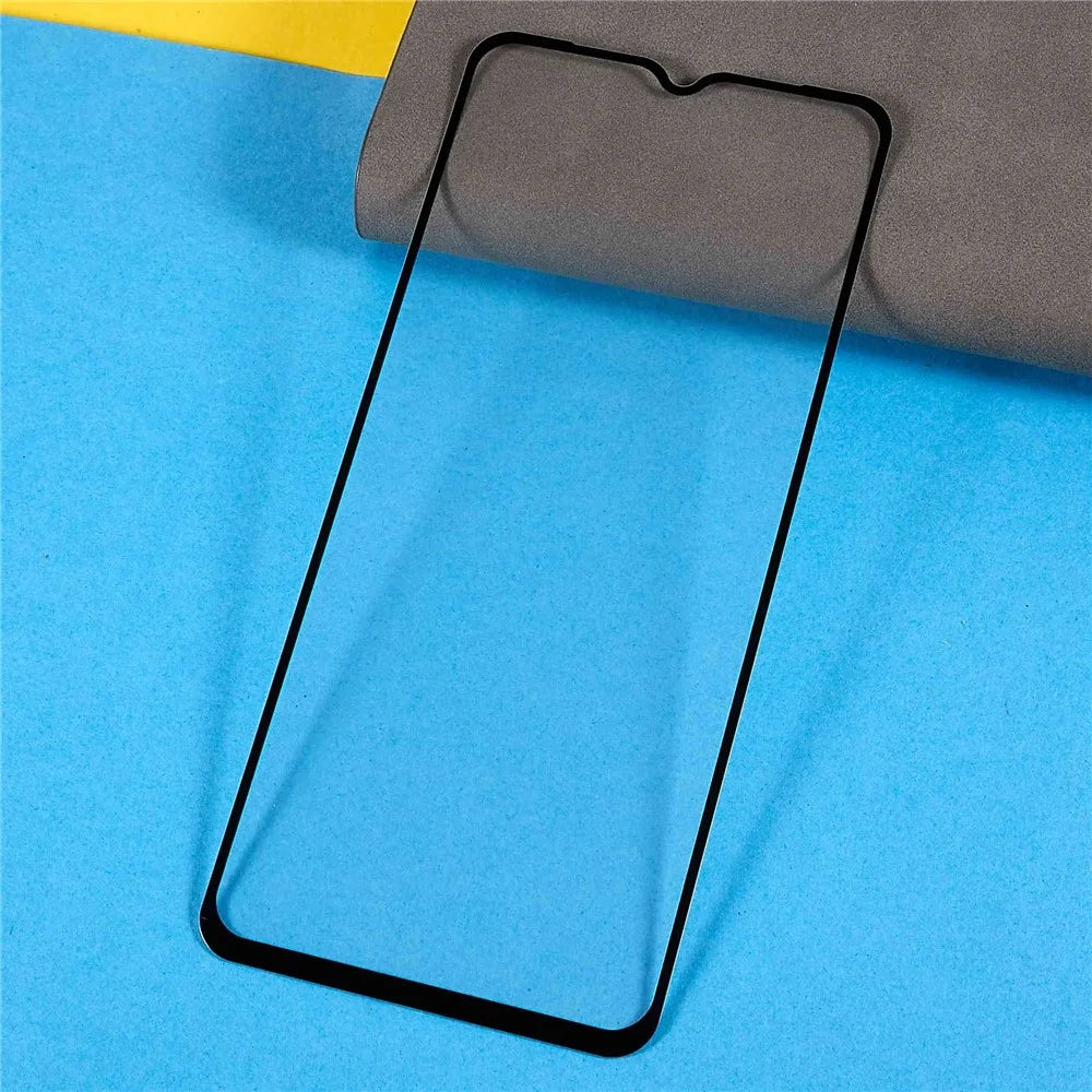 For Samsung Galaxy A03 (166.5mm) 9D Tempered Glass Film Side Glue Silk Printing Full Screen Protector - 4