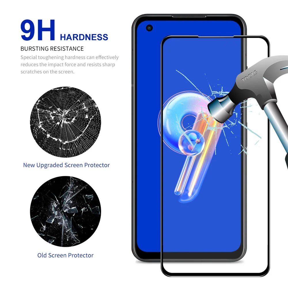 ENKAY HAT PRINCE 2Pcs / Set Anti-explosion Screen Protector For Asus Zenfone 9 5G, Full Covering High Aluminium-silicon Glass 0.26mm 9H 2.5D Arc Edge HD Clear Screen Film - 3