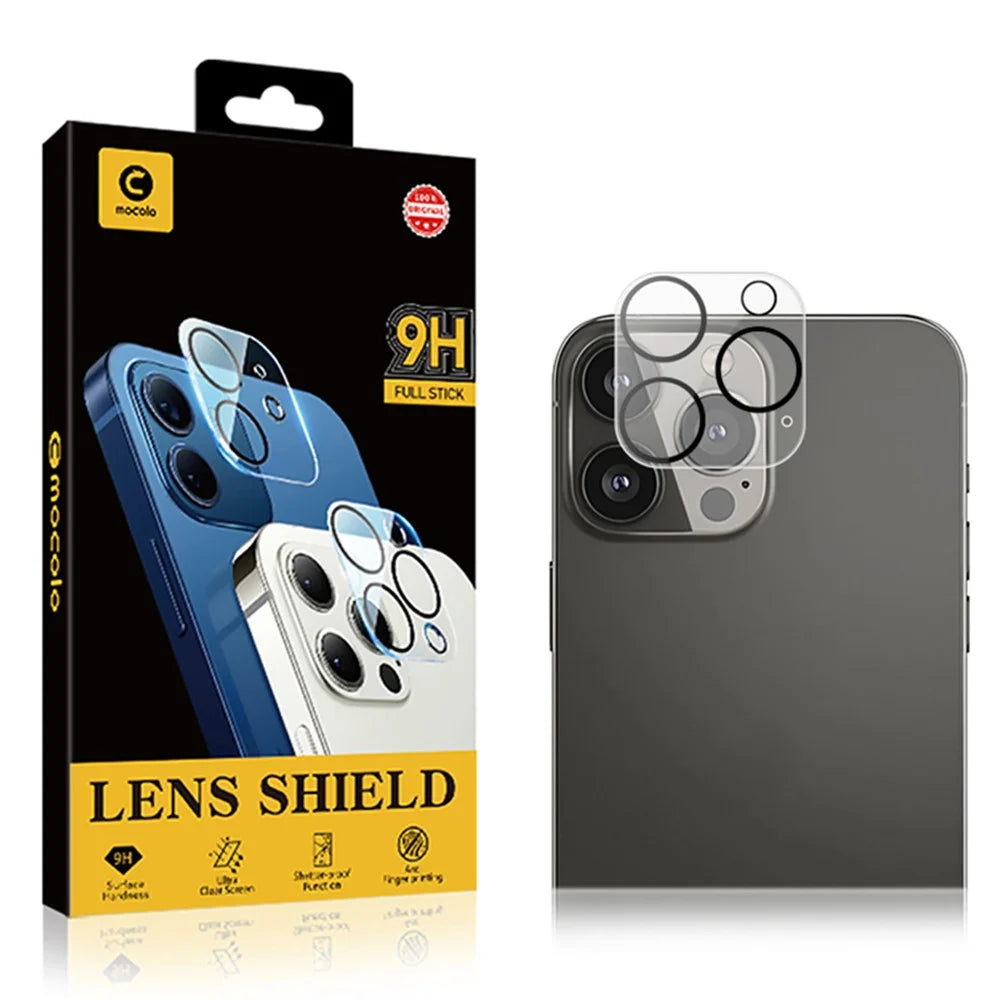 MOCOLO For iPhone 15 Pro Max Camera Lens Protector Tempered Glass Silk Printing Lens Film with Night Circle - 5