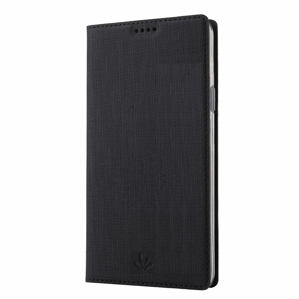 VILI DMX Cross Texture Leather Stand Case for OnePlus 8 - Black - 3