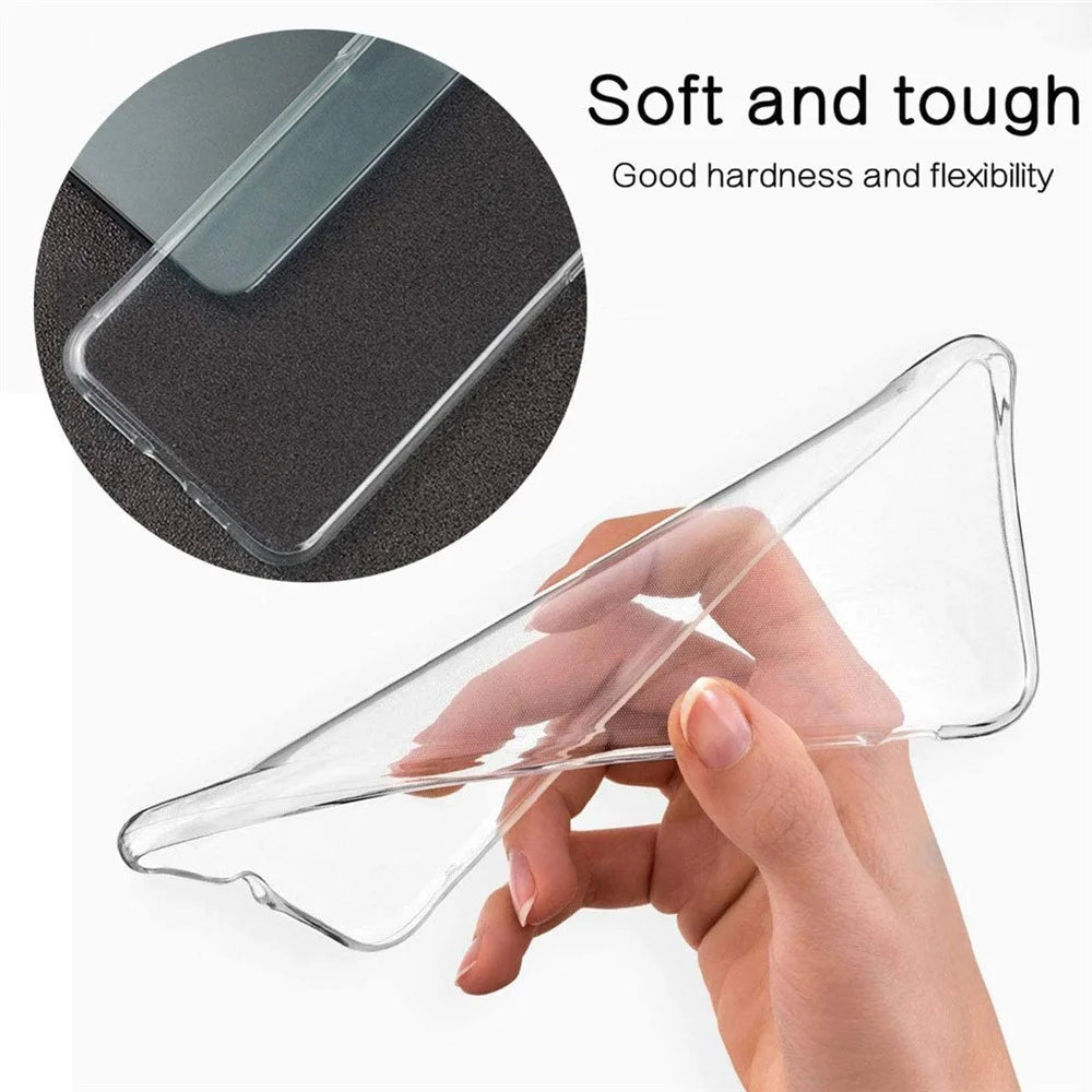 Phone Case for OnePlus Nord 2 5G Flexible TPU Cover + Ultra Clear Tempered Glass Screen Protector - 3