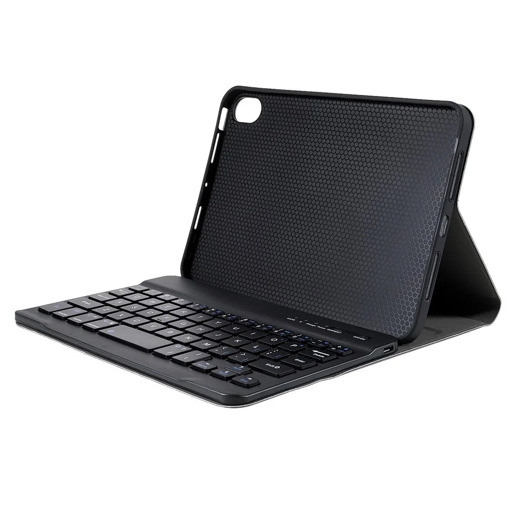 A06 Ultra Slim Smart Bluetooth-compatible Keyboard with Leather Stand Case for iPad mini (2021) / iPad mini 6 - Black - 5
