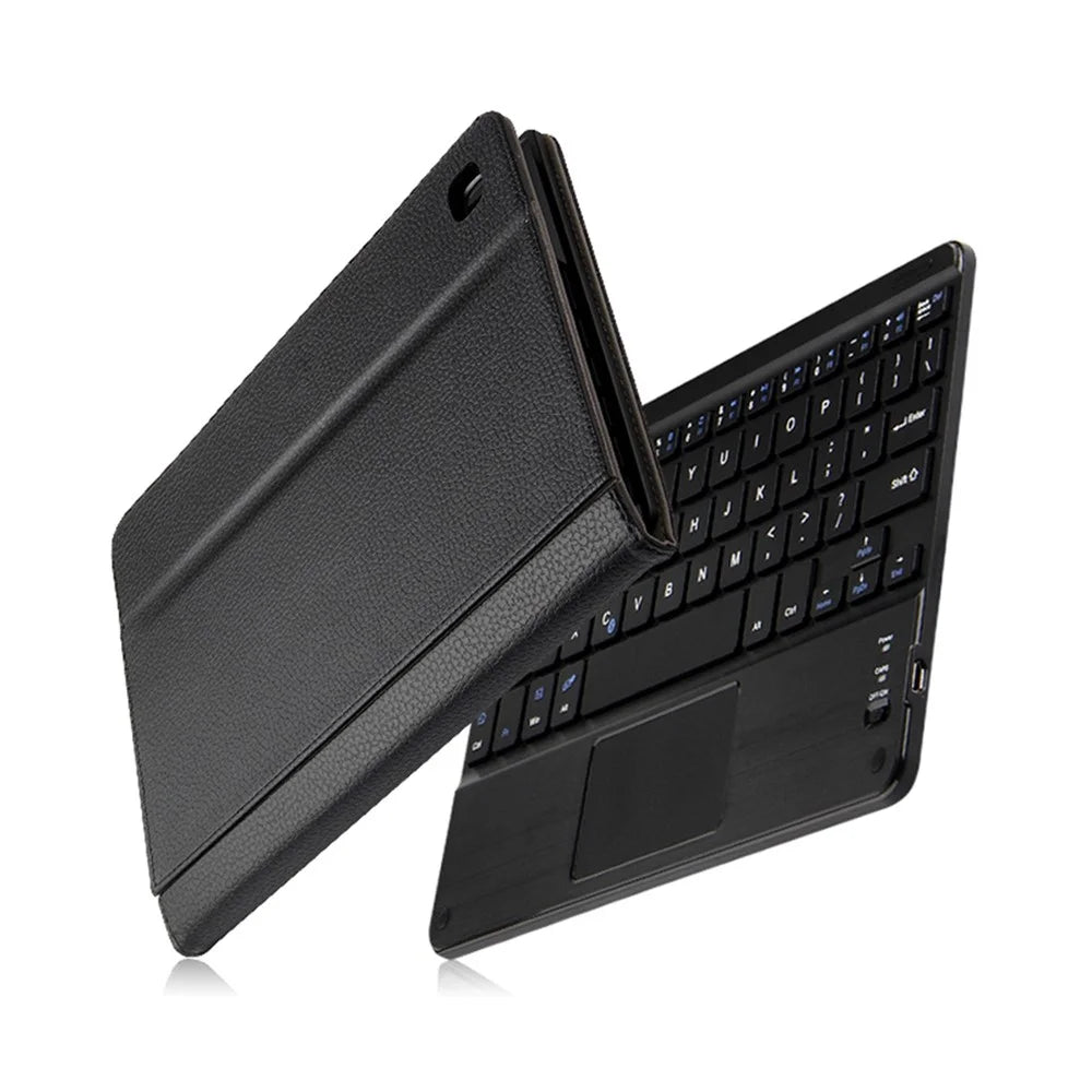Genuine Leather Tablet Stand Protective Cover Case + Wireless Bluetooth-compatible Keyboard with Touchpad For Samsung Galaxy Tab A7 Lite 8.7-inch - 6
