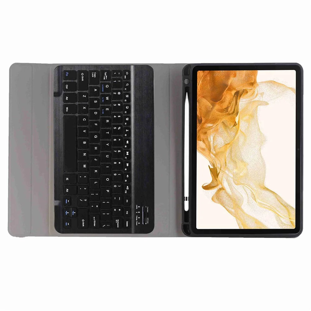 A700B Detachable Bluetooth-compatible Keyboard Case with Pencil Slot For Samsung Galaxy Tab S8 11 inch X700 X706 - Black - 6