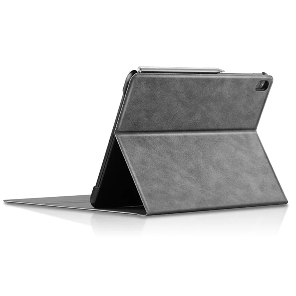 For Huawei MateBook E (2022) Business Keyboard Case PU Leather Stand Tablet Case Bluetooth-compatible Wireless Keyboard with Touchpad - Grey - 5