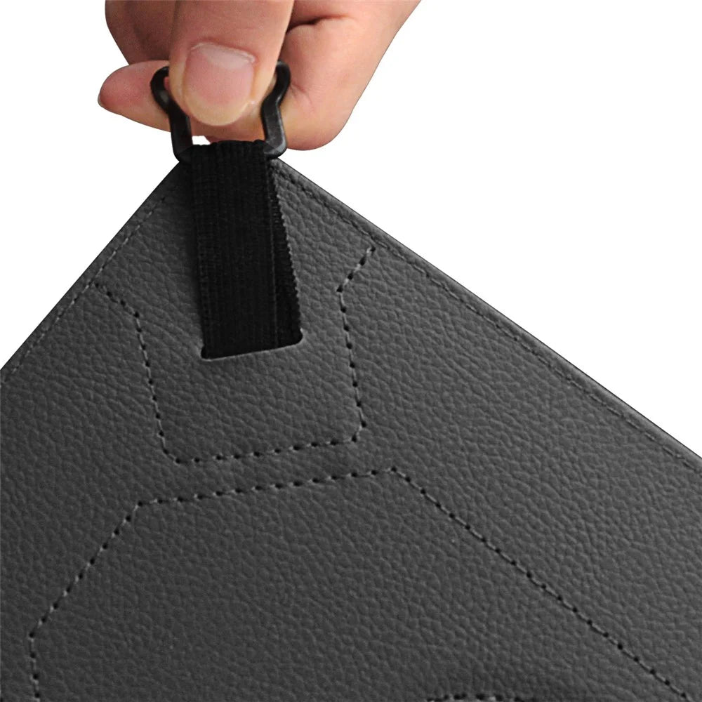 ENKAY HAT PRINCE Litchi Skin 360 Degree Rotary PU Leather Protection Case for 8 inch Tablet - Black - 7