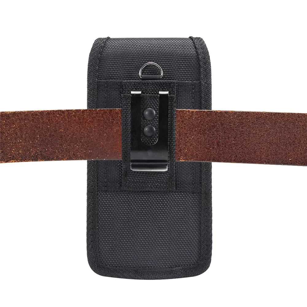 Outdoor Tactical Pouch Case Phone Belt Vertical Holster Universal Clip Flip Holder for Cell Phone - Black - 4