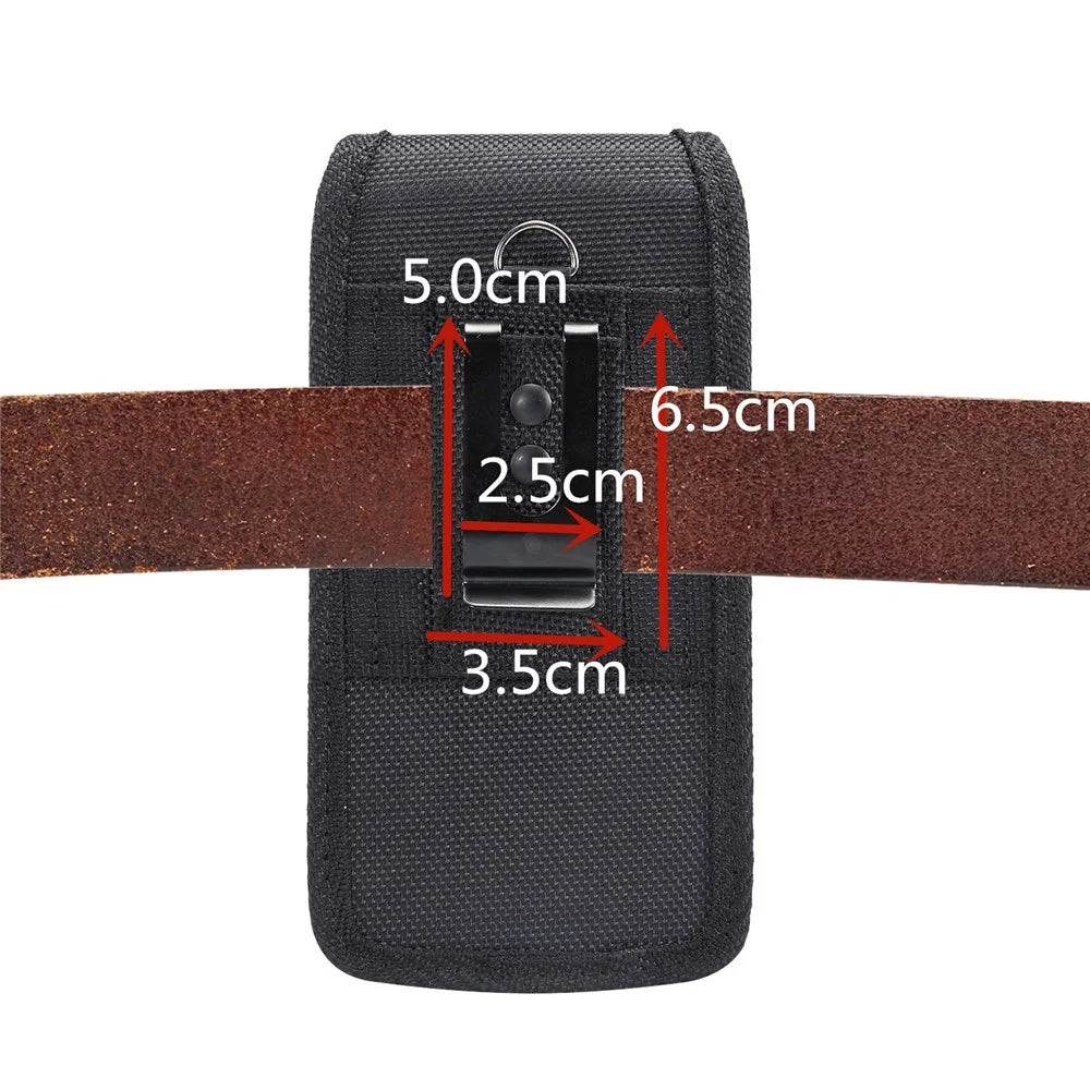 7.2 inch Universal Clip Oxford Cloth Hanging Waist Bag Card Pouch Mobile Phone Bag for iPhone Samsung Huawei - 3
