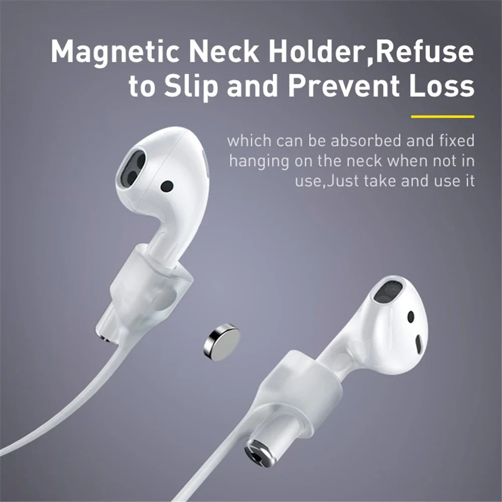 BASEUS Fluorescent Ring Sports Silicone Lanyard Sleeve for Apple AirPods with Charging Case (2019) /AirPods with Wireless Charging Case (2019) / AirPods with Charging Case (2016) - Grey/Yellow - 4
