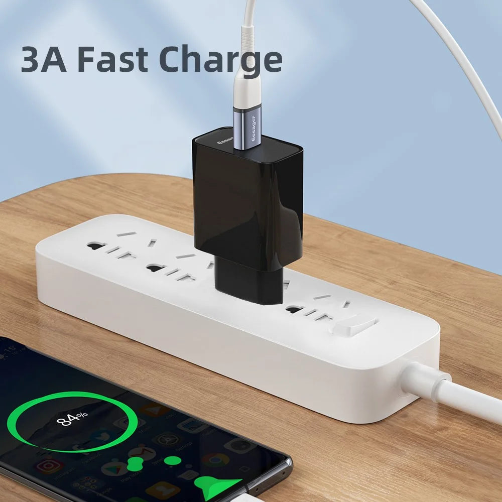 ESSAGER USB 3.0 OTG Adapter Type-C Female to USB Male Connector USB-C Charging Data Transfer Converter - 3
