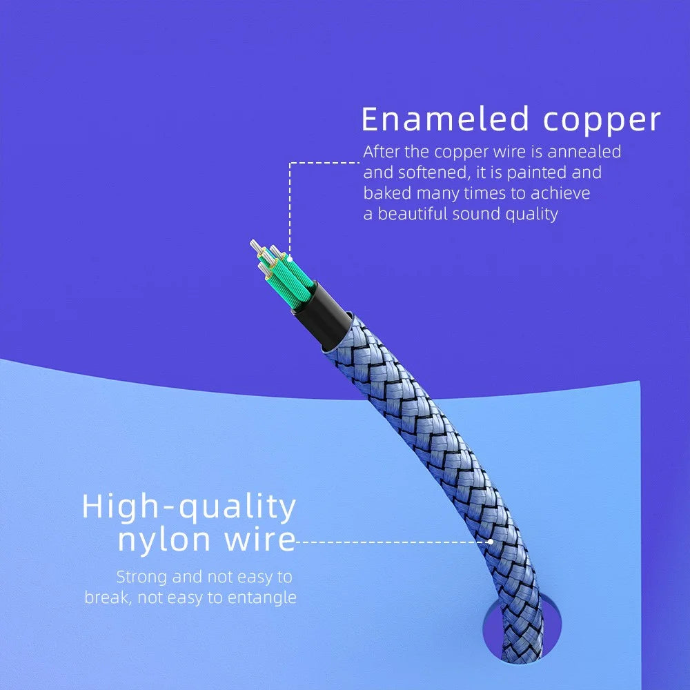 ESSAGER 0.25m 3.5mm Female to Dual 3.5mm Male Mic AUX Audio Y Splitter Cable Headphone Adapter Cord - 7