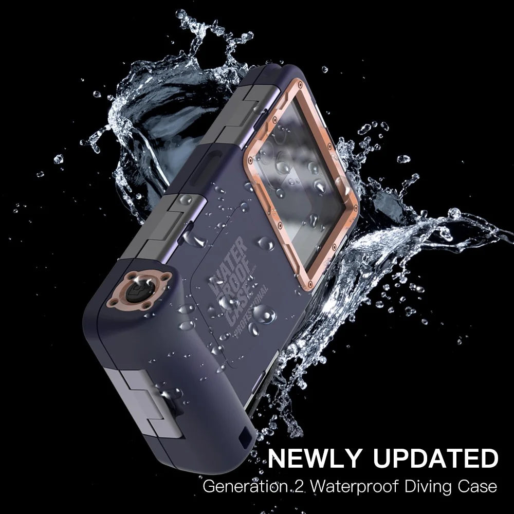 SHELLBOX Diving Case II 15m Underwater Universal Full Body Phone Shell IPX8 Waterproof Cover with Anti-Lost Rope - Blue - 2