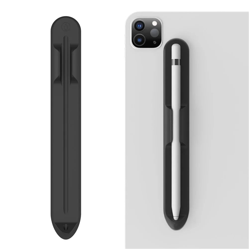 Love Mei Magnetic Liquid Silicone Pencil Case Holder Sticker Apple Pencil Pocket Sleeve for Apple Pencil 1st / 2nd - Black - 1