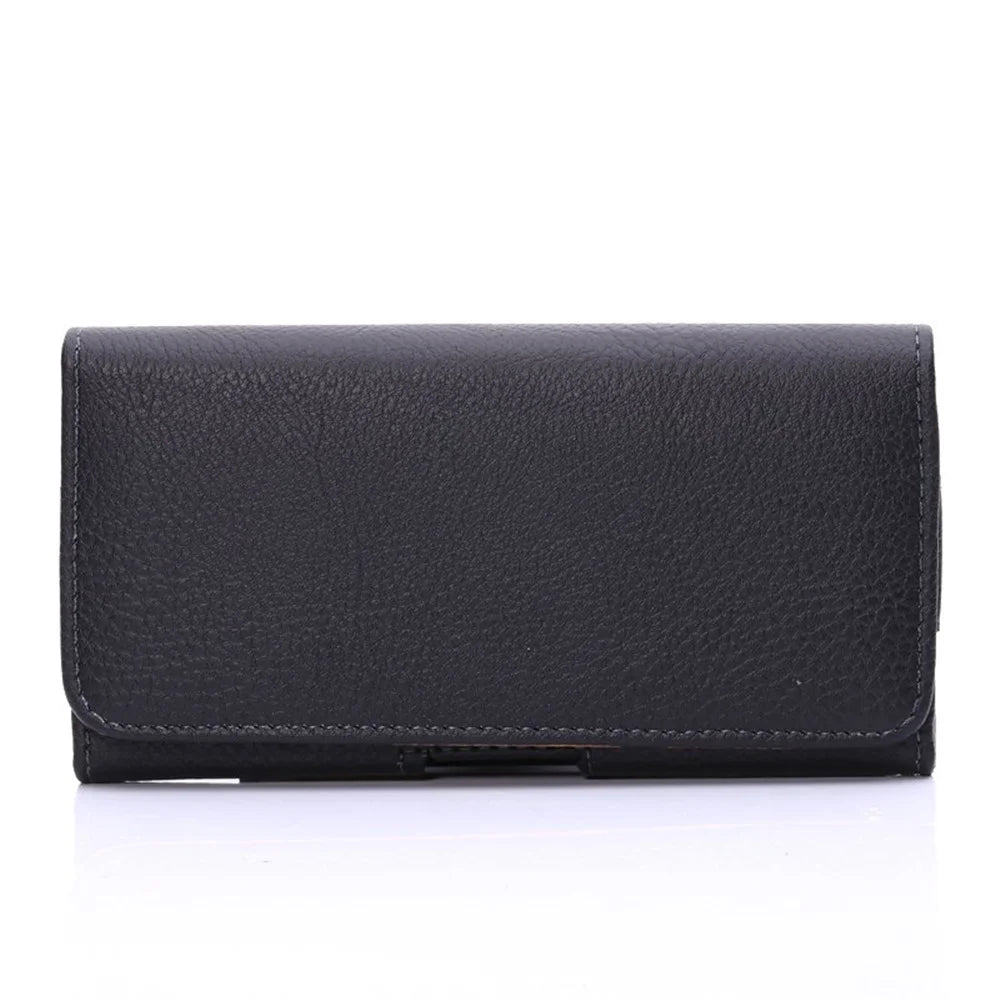 Lychee Texture Hidden Magnetic Flip Waistband Holster for iPhone 8 Plus / 7 Plus / Galaxy Note 8 - Black - 5
