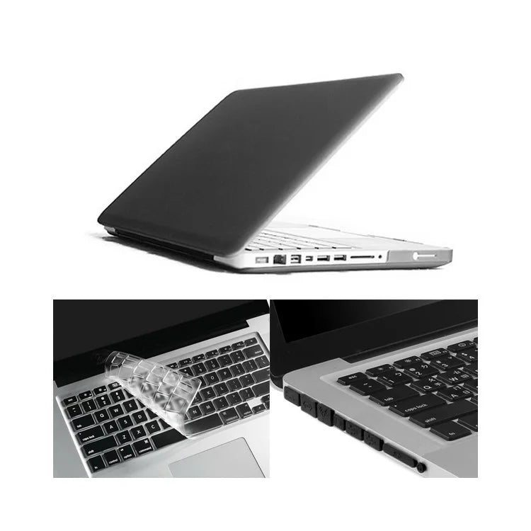 Grey ENKAY HAT PRINCE Matte PC Protective Cover + Keyboard Film + Anti-dust Plugs for MacBook Pro 13.3" A1278 - 1