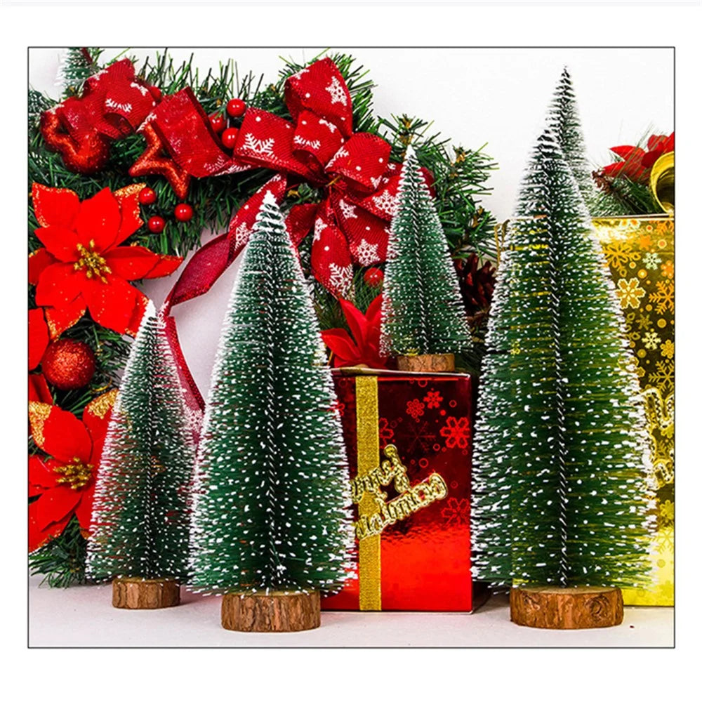 Mini Artificial Christmas Tree Home Table Top Decor, Size: 10 x 6cm - 3