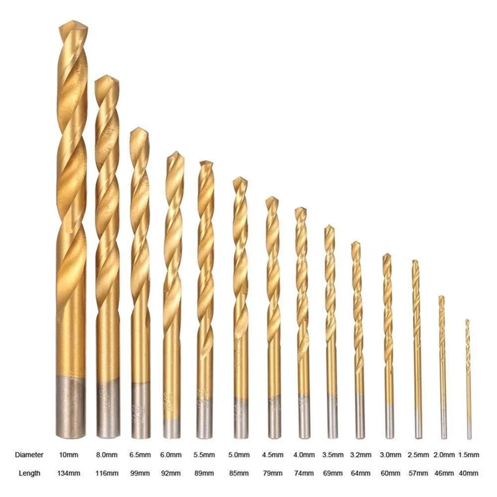 99Pcs/Set 1.5mm - 10mm Titanium HSS Drill Bits - 7