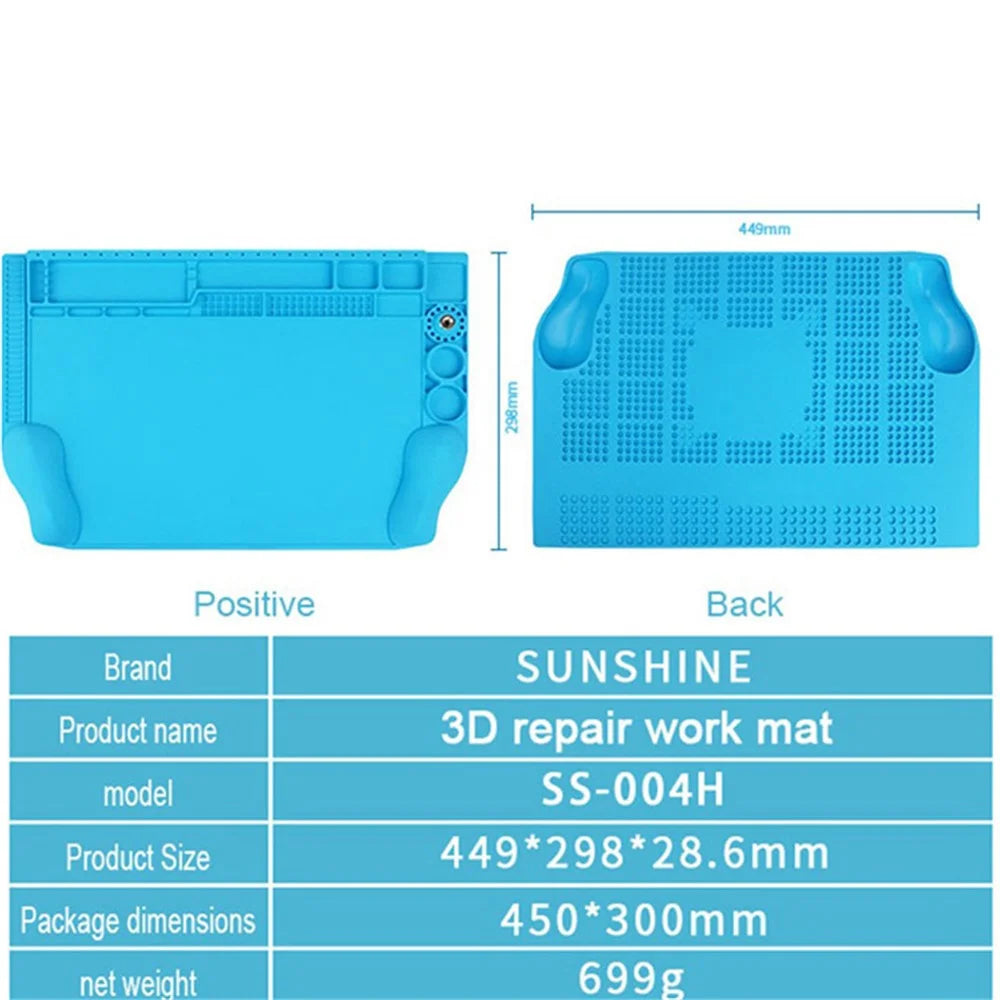 Heat Insulation Silicone Pad Soldering Station Mat Maintenance Platform for Phone Repair - 2