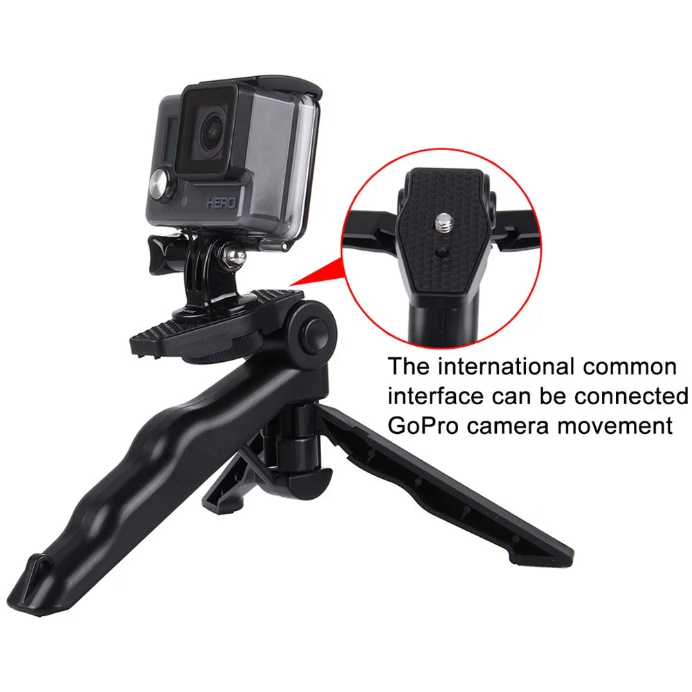 PULUZ PU191 Grip Folding Tripod Mount with Adapter & Screws for GoPro HERO6 /5 /4 /3+ /3 /2 /1, SJ4000, Digital Cameras - 6