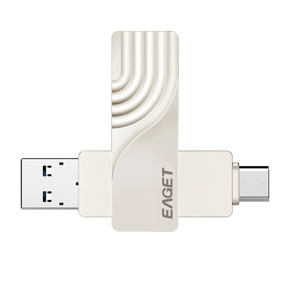 EAGET CF30 2-in-1 Type C USB 3.0 Flash Drive Memory Stick for Type-C Phone Tablet Laptop, 64GB - 4