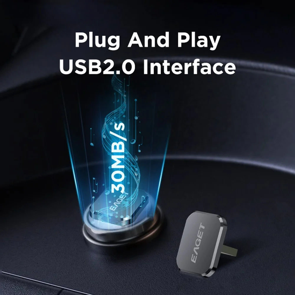 EAGET U8A 8GB Car U Disk Ultra Mini USB 2.0 Flash Disk Zinc Alloy High Speed Data Transfer Thumb Drive - 3
