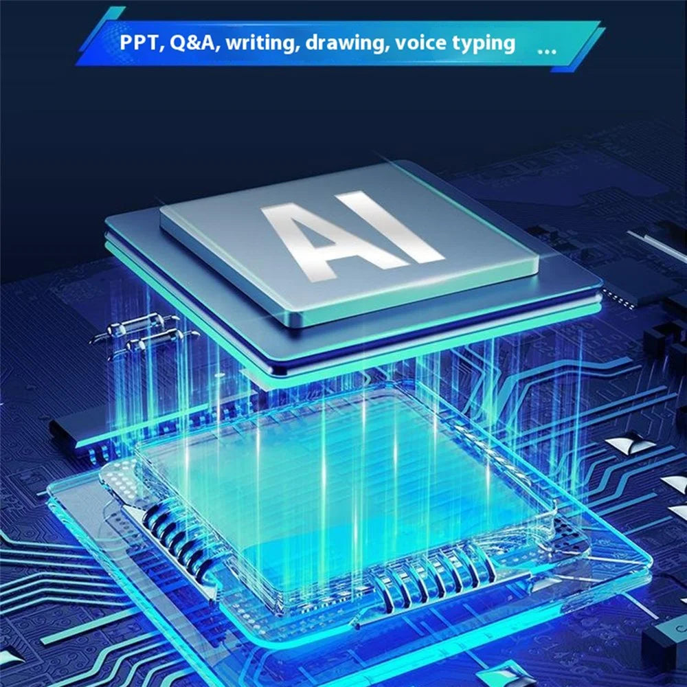 SWORD PIRIT XG705Pro 100+ Languages Translation AI Voice Control Bluetooth-Compatible Mouse for Typing Writing PPT Drawing - White+Blue - 6